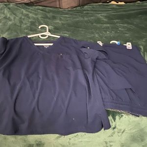 Women’s Navy Blue XL scrub set.